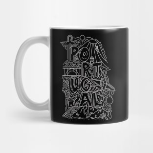 Portugal Doodle Style White Mug